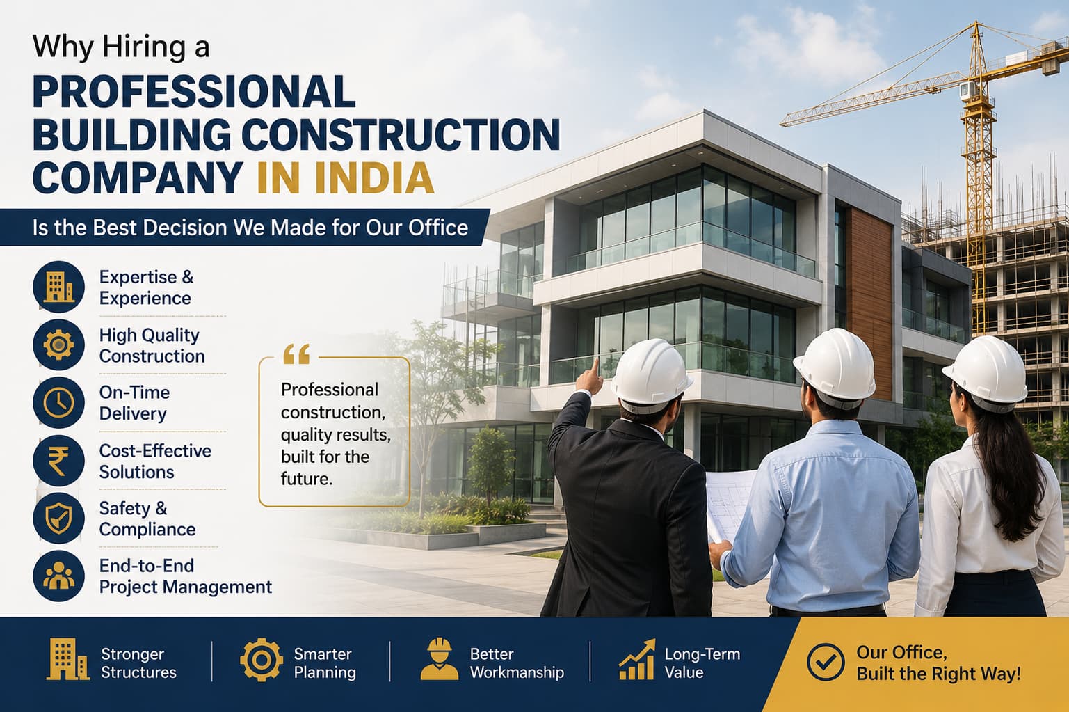 Why Hiring a Professional Building Construction Company in India Is the Best Decision We Made for Our Office